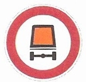 B 18 - Zákaz vjezdu vozidel přepravujících nebezpečný náklad