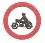 B 7 - Zákaz vjezdu motocyklů
