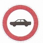B 3b - Zákaz vjezdu osobních automobilů