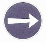C 3a - Přikázaný směr jízdy zde vpravo
