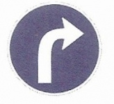 C 2b - Přikázaný směr jízdy vpravo