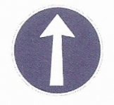C 2a - Přikázaný směr jízdy přímo