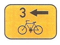 IS 21b - Směrová tabulka pro cyklisty